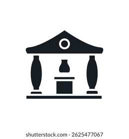 museum icons isolated on White Background. Flat style design