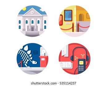 Museum of icons set
