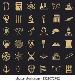 Museum icons set. Simple style of 36 museum vector icons for web for any design