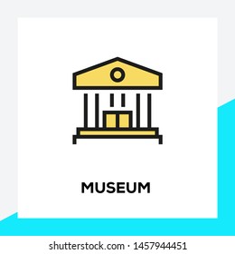MUSEUM AND ILLUSTRATION ICON CONCEPT