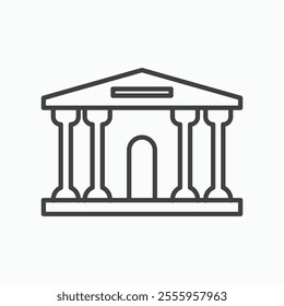 Museum isolated icon. vector illustration.