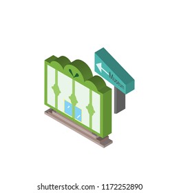 Museum isometric left top view 3D icon