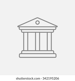 Museum line icon for web, mobile and infographics. Vector dark grey icon isolated on light grey background.