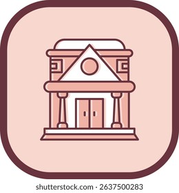 Museum Line vector Icon Design