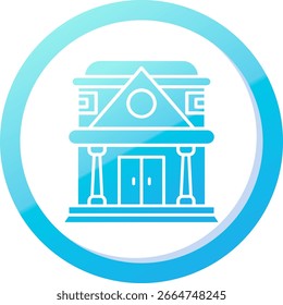 Vektordesign der Museumszeile