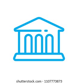 Museum line vector icon. Symbol from set Icons for your interface. Isolated on white background