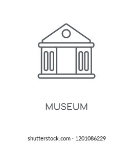 Museum linear icon. Museum concept stroke symbol design. Thin graphic elements vector illustration, outline pattern on a white background, eps 10.