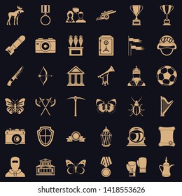 Museum management icons set. Simple set of 36 museum management vector icons for web for any design