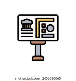 Museum Map Icon Vector Illustration