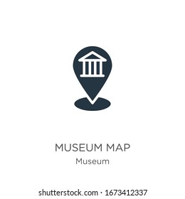 Museum map icon vector. Trendy flat museum map icon from museum collection isolated on white background. Vector illustration can be used for web and mobile graphic design, logo, eps10