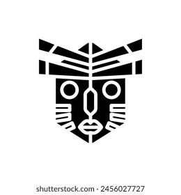 Museum Mask Filled Icon Vector Illustration