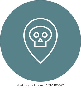Museo, monumento, cementerio, imagen vectorial de icono de ubicación. También se puede usar para mapas y ubicación. Idóneo para aplicaciones web, aplicaciones móviles y medios impresos.