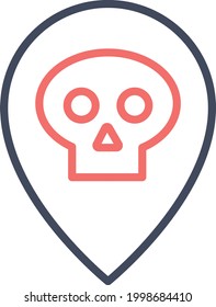 Museum, Gedenkstätte, Friedhof, Ortssymbol, Vektorbild. Kann auch für Karten und Standort verwendet werden. Geeignet für den Einsatz in Web-Apps, mobilen Apps und Printmedien.