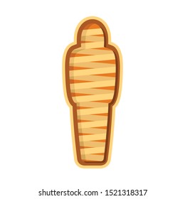 Museum mummy icon. Flat illustration of museum mummy vector icon for web design