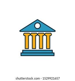 Museum outline icon. Thin style design from city elements icons collection. Pixel perfect symbol of museum icon. Web design, apps, software, print usage.