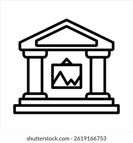Museum Outline icon vector illustration 
