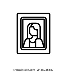 Museum Painting Outline Icon Vector Illustration