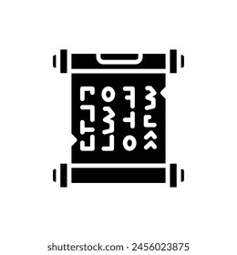 Museum Papyrus Filled Icon Vector Illustration