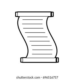 Museum papyrus isolated icon
