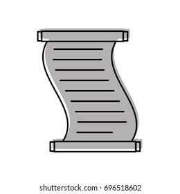Museum papyrus isolated icon
