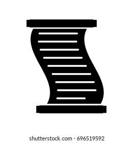 Museum papyrus isolated icon