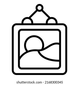 Museum picture icon outline vector. Movie pass. Cinema entry