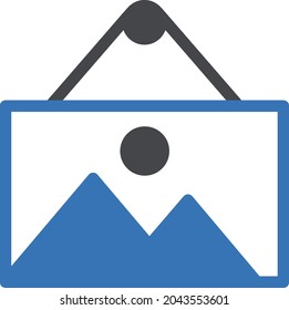 museum picture vector glyph colour icon