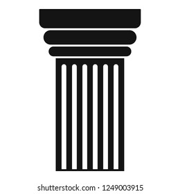 Museum pillar icon. Simple illustration of museum pillar vector icon for web design isolated on white background