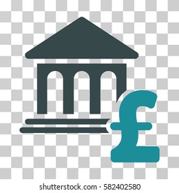 Museum Pound Payment vector pictograph. Illustration style is a flat iconic bicolor soft blue symbol on a transparent background.