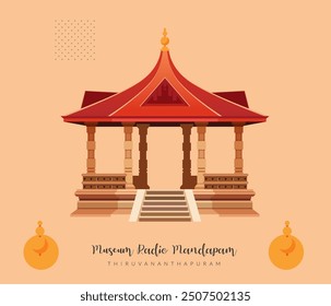 Museum Radio Mandapam - Thiruvananthapuram, Kerala - Ilustración de stock como archivo EPS 10

 