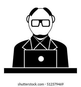 Museum security guard icon. Simple illustration of museum security guard vector icon for web design
