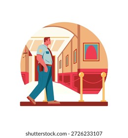 Museum security guard Vector Illustration EPS 10 File 