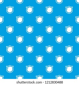 Museum shield pattern vector seamless blue repeat for any use
