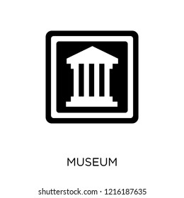 Museum sign icon. Museum sign symbol design from Traffic signs collection. Simple element vector illustration on white background.