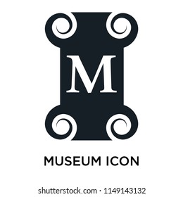 Museum sign icon vector isolated on white background for your web and mobile app design, Museum sign logo concept