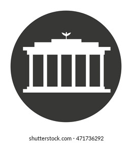 museum silhouette isolated icon vector illustration design