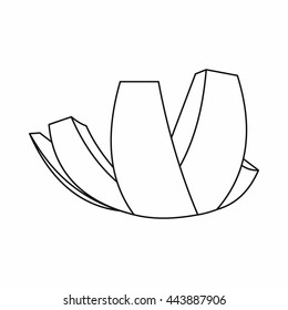 Museum in Singapore icon in outline style isolated on white background