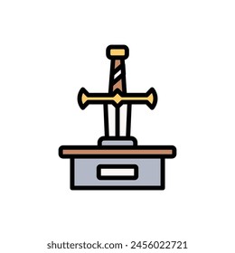 Museum Sword Icon Vector Illustration