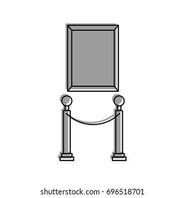 Museum tape isolated icon