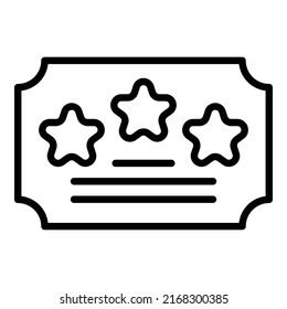 Museum Ticket Icon Outline Vector Pass Stock Vector (Royalty Free ...