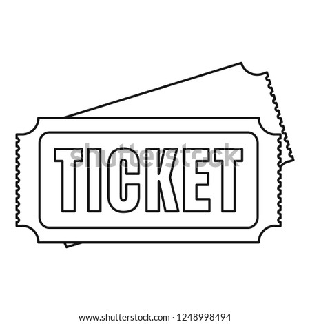 Museum ticket icon. Outline museum ticket vector icon for web design isolated on white background