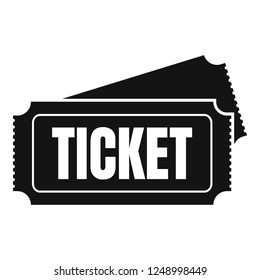 Museum ticket icon. Simple illustration of museum ticket vector icon for web design isolated on white background