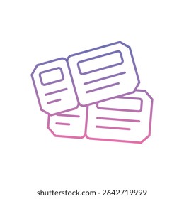 Museum Ticket Icon vector stock illustration