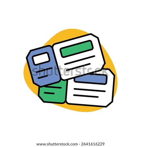 Museum Ticket Icon vector stock illustration