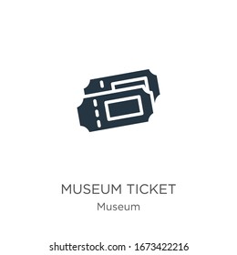 Museum ticket icon vector. Trendy flat museum ticket icon from museum collection isolated on white background. Vector illustration can be used for web and mobile graphic design, logo, eps10