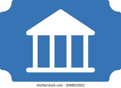 Museumskarte, Vektorsymbol