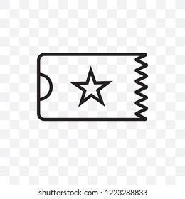 museum Ticket vector linear icon isolated on transparent background, museum Ticket transparency concept can be used for web and mobile