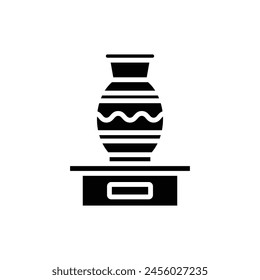 Museum Vase Filled Icon Vector Illustration