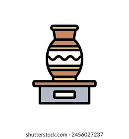 Museum Vase Icon Vector Illustration