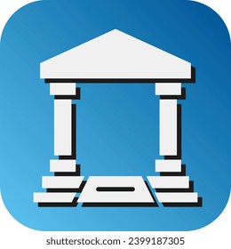 Museum Vector Glyph Gradient Background Icon For Personal And Commercial Use.
